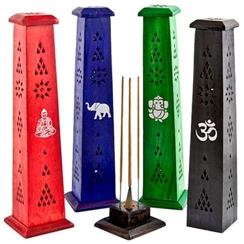 Wooden Tower Incense Burner